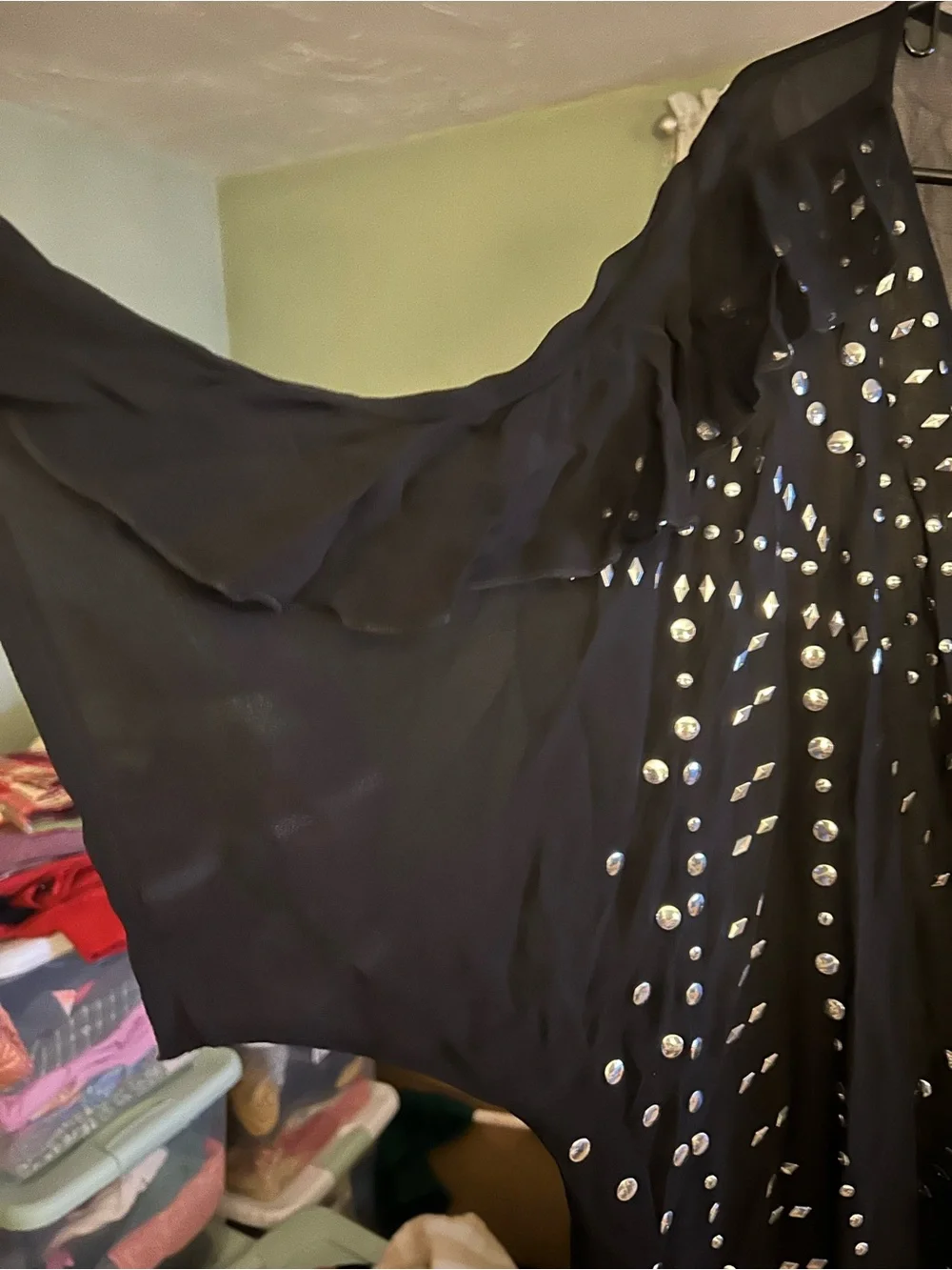 Free People So Billie Black Sheer Studded Kimono Duster